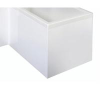 Nuie Square Shower Bath End Panel | Gloss White | MFC | 700mm