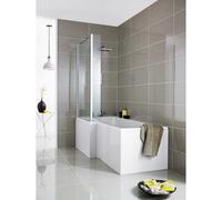 Nuie Square Shower Bath Front Panel | Gloss White | MFC | 1700mm