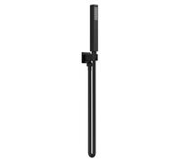 Nuie Square Shower Handset Kit | Matt Black | Brass | 25mm x 1700mm x 55mm