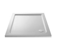 Nuie Square Shower Tray with Corner Waste | White | Acrylic/Stone Resin | 800mm x 800mm