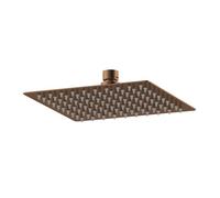 Nuie Square Thin Fixed Shower Head | Brushed Bronze | Stainless Steel | 200mm