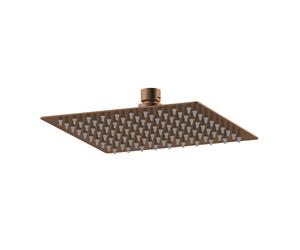 Nuie Square Thin Fixed Shower Head | Brushed Bronze | Stainless Steel | 200mm