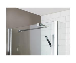 Nuie Square Wetroom Shower Screen Support Arm | Chrome | Stainless Steel | 150mm x 15mm x 1000mm