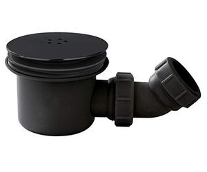 nuie STW002 Wetroom | Modern Bathroom Easy Clean Fast Flow Shower Waste, 99 x 116 x 116mm, Matt Black