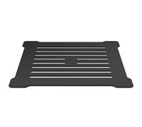 Nuie Stw002S Slimline Black Square Shower Waste Top, 32mm Height, Brass