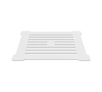 nuie STW004S Modern Bathroom Slimline Shower Tray Waste & Grill Top, 115mm, White/White