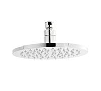 Nuie STY069 ǀ Modern Bathroom Round LED Fixed Wall and Ceiling Mounted Shower Head, 200mm x 200mm, Chrome