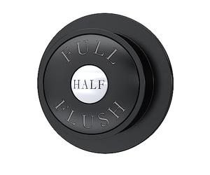 nuie TDPB02 Traditional Bathroom Dual Flush Round Push Button for Use with Concealed Cistern (Cistern Not Included), 70mm, Matt Black