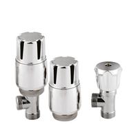 Hudson Reed Chrome Angled Thermostatic Radiator Valves Pack HT326