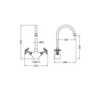 Nuie Traditional Mono Sink Mixer,basin Mixer Taps