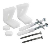 Nuie Universal Angled Floor Toilet Pan Fixing Kit, White, Vitreous China