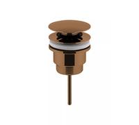 Nuie Universal Push Button Basin Waste | Brushed Bronze | Brass | 63mm x 110mm x 63mm