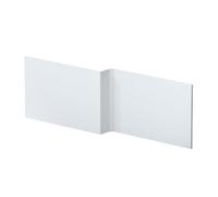 Nuie Urban L-Shape Square Shower Bath Front Panel 1700mm-Satin Grey