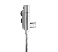 Nuie Vertical Thermostatic Bar Valve with Bottom Outlet | Chrome | Brass | 90mm x 45mm x 185mm