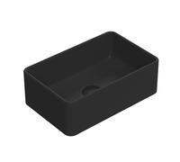 nuie NBV479 Luxe Vessel Modern Bathroom Rectangular Countertop Vessel Basin Sink, 120 x 365 x 235mm, Matt Black