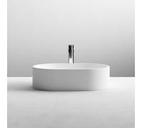 Aquarius Vessel Countertop Basin NBV269 Luxe – Oval Ceramic 145 x 565 x 350mm Matt White