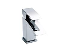 Nuie Vibe Mini Mono Basin Mixer Tap with Push Button Waste | Chrome | Metal | 48mm x 130mm