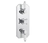 Nuie Victorian Triple Concealed Thermostatic Shower Valve | Chrome | Metal | 120mm x 280mm x 135mm