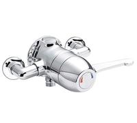 nuie VSQ2 Commercial ǀ Modern Bathroom Exposed Sequential Thermostatic Shower Valve with Lever Handle, 110mm x 200mm, Chrome