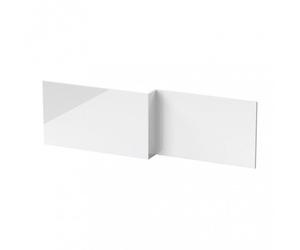 Nuie Waterproof Square Shower Bath Front Panel | Gloss White | MFC | 1800mm