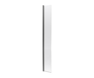 Nuie Wetroom Concealed Hinged Return Screen with Fittings | Brushed Pewter | Aluminium | 300mm x 1850mm