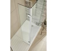 Nuie Wetroom Hinged Swing Screen | Chrome | Glass/Aluminium | 300mm x 1850mm