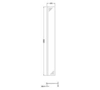 Nuie Wetroom Return Screen with Fittings | Chrome | Glass/Aluminium | 215mm x 1850mm