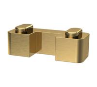 Nuie Wetroom Shower Screen Support Foot | Brushed Brass | 24mm x 9mm x 10mm