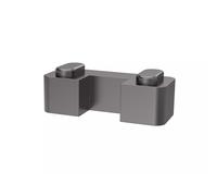 Nuie Wetroom Shower Screen Support Foot | Brushed Pewter | 24mm x 9mm x 10mm