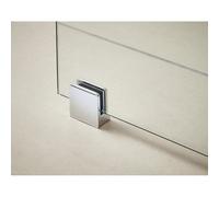 Nuie Wetroom Shower Screen Support Foot & Wall Bracket | Chrome | Brass | 44mm x 45mm x 30mm