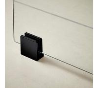Nuie Wetroom Shower Screen Support Foot & Wall Bracket | Matt Black | Brass | 44mm x 45mm x 30mm