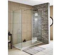 Nuie Wetroom Shower Screen & Chrome Support Bar 1200x1850x8mm - WR