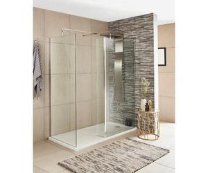 Nuie Wetroom Swing Screen 300 X 1850 Black