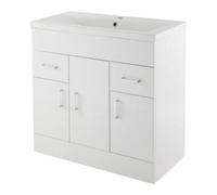 Nuie White Minimalist 1000 Basin Unit