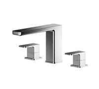 Nuie Windon Deck Mounted 3 Tap Hole Bath Filler | Chrome | Brass | 250mm x 135mm x 222mm
