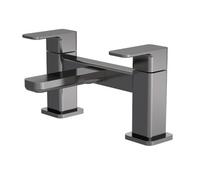 Nuie Windon Deck Mounted Bath Filler Tap | Brushed Pewter | Brass | 230mm x 136mm x 147mm