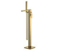 Nuie Windon Freestanding Bath Shower Mixer Tap | Brushed Brass | 180mm x 880mm x 357mm