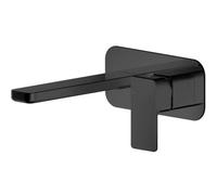 Nuie Windon Matt Black Wall-Mounted 2-Hole Basin Mixer Tap Win428