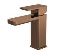 Nuie Windon Mono Basin Mixer Tap with Push Button Waste | Brushed Bronze | Brass | 50mm x 160mm x 152mm