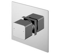Nuie Windon Thermostatic Temperature Control Shower Valve | Chrome | Brass | 125mm x 125mm x 135mm