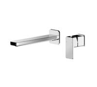 Nuie Windon Wall Mounted 2 Tap Hole Basin Mixer | Chrome | Brass | 150mm x 50mm x 201mm