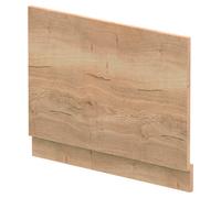 Nuie Woodgrain Bath End Panel with Plinth | Autumn Oak | MDF | 750mm