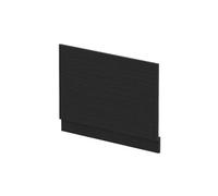 Nuie Woodgrain End Bath Panel with Plinth | Charcoal Black | MFC | 800mm