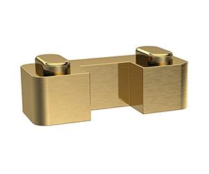 nuie WRSF017 Accessory Modern Bathroom Wetroom Screen Horse Shoe Support Foot, 45mm x 45mm x 25mm, Brushed Brass