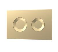 nuie XTY009PR8 Bathroom Accessories Modern Bathroom Dual Flush Plate with Round Buttons, 267 x 170 x 11mm, Brushed Brass