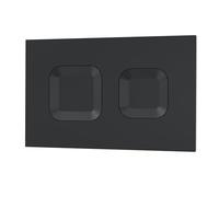 nuie XTY009PS4 Bathroom Accessories Modern Bathroom Dual Flush Plate with Square Buttons, 267 x 170 x 11mm, Matt Black