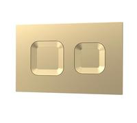 nuie XTY009PS8 Bathroom Accessories Modern Bathroom Dual Flush Plate with Square Buttons, 267 x 170 x 11mm, Brushed Brass