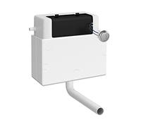 nuie XTY011S Ceramics Accessories Pneumatic Water Saving Dual Flush Universal Access Concealed Cistern, 296mm, Chrome