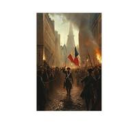 NUIHAGF 1848 French Revolution Print Canvas Poster Bedroom Decor Landscape Office Room Decor Gift 20x30inch(50x75cm)