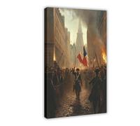 NUIHAGF 1848 French Revolution Print Canvas Poster Wall Art Decor Print Picture Paintings for Living Room Bedroom Decoration 16x24inch(40x60cm)